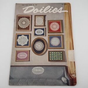Vintage 1955 Issue of Doilies Magazine Star Doily Book No. 124 Knit Crochet Lace